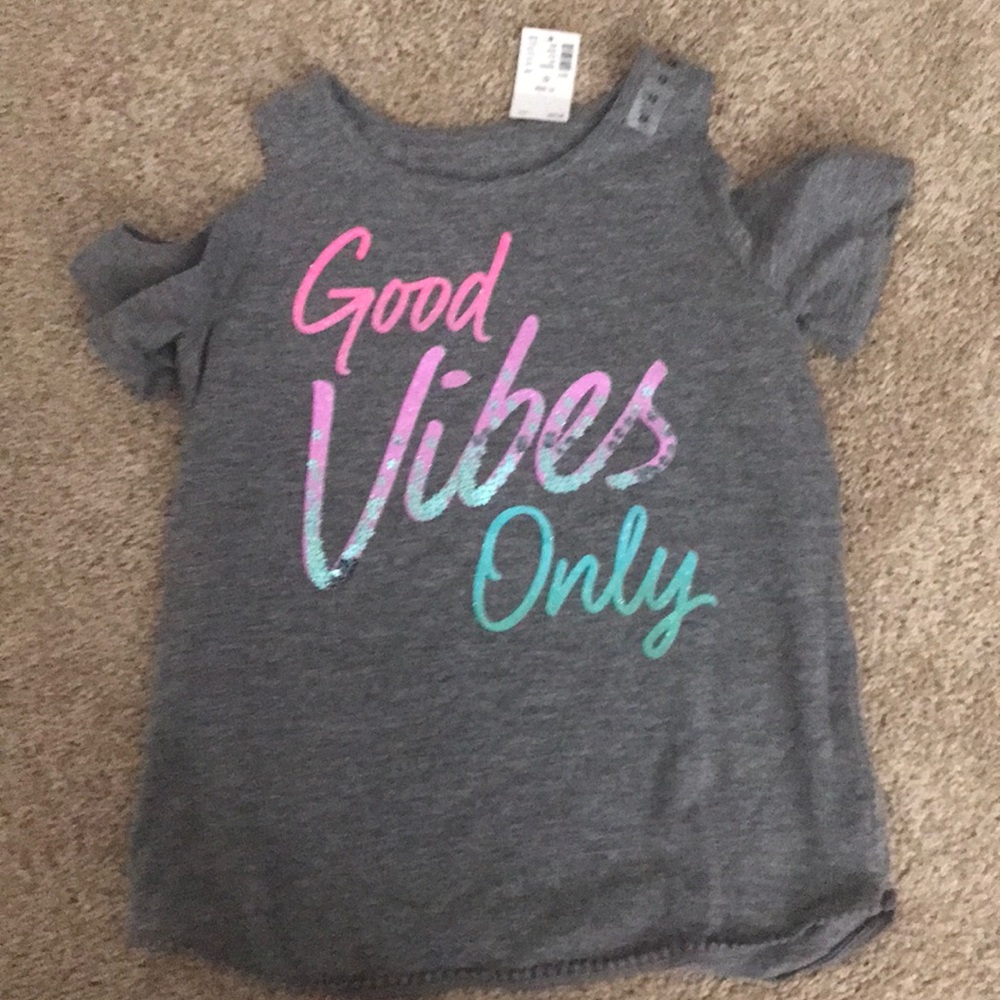 Good Vibes Cold Shoulder Tee